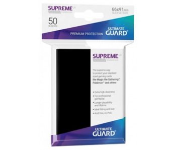 Ultimate Guard Sleeves Supreme Ux Black 50Ct