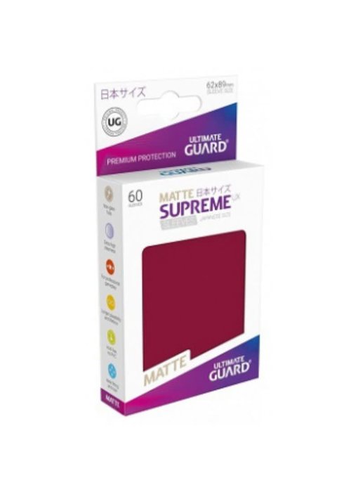 Ultimate Guard Sleeves Supreme Ux Small Matte Burgundy 60Ct