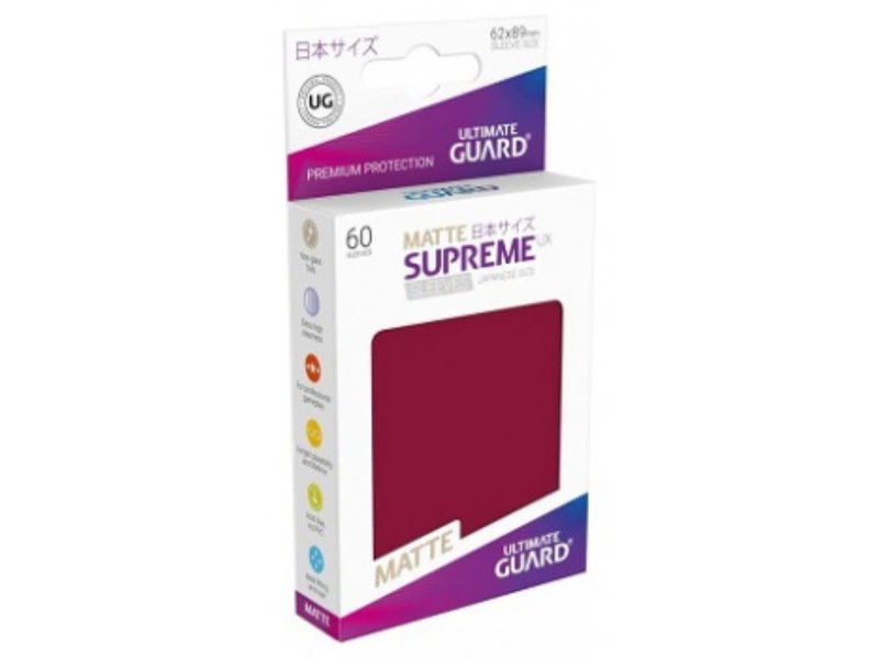 Ultimate Guard Ultimate Guard Sleeves Supreme Ux Small Matte Burgundy 60Ct