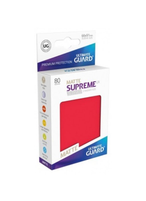 Ultimate Guard Sleeves Supreme Ux Matte Red 80Ct