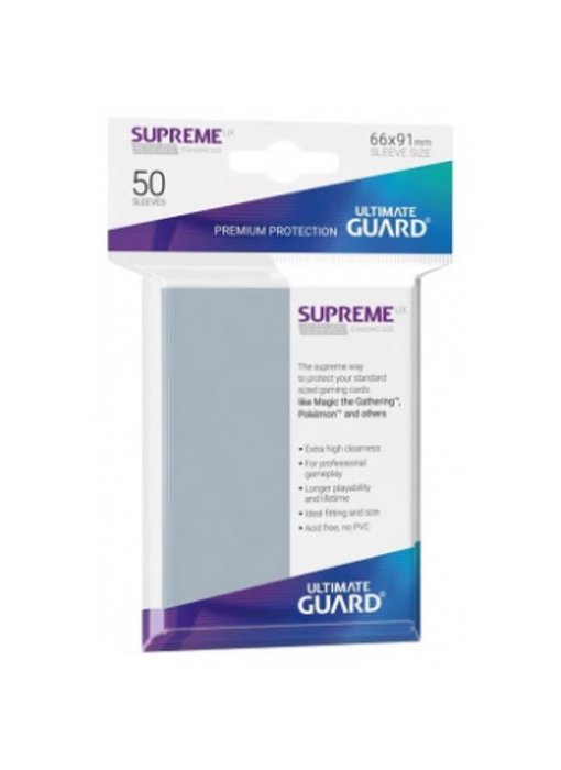 Ultimate Guard Sleeves Supreme Ux Clear 50Ct