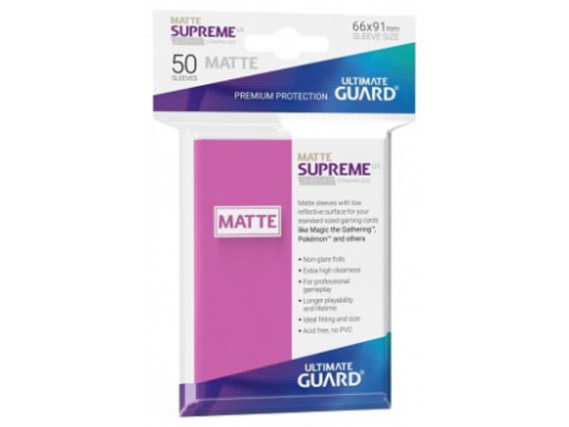 Ultimate Guard Ultimate Guard Sleeves Supreme Ux Matte Pink 50Ct