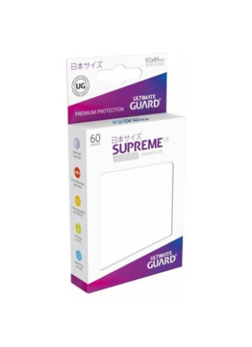 Ultimate Guard Sleeves Supreme Ux Small White 60Ct