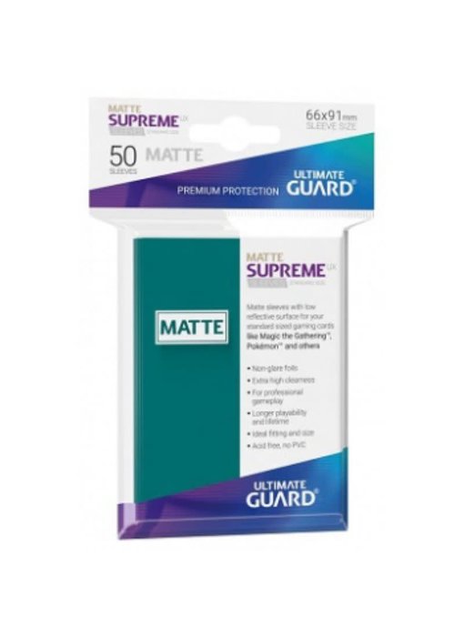 Ultimate Guard Sleeves Supreme Ux Matte Petrol Blue 50Ct