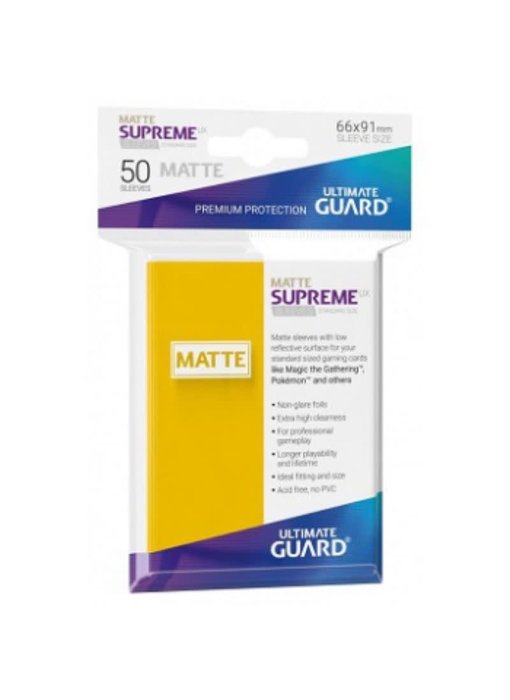 Ultimate Guard Sleeves Supreme Ux Matte Yellow 50Ct