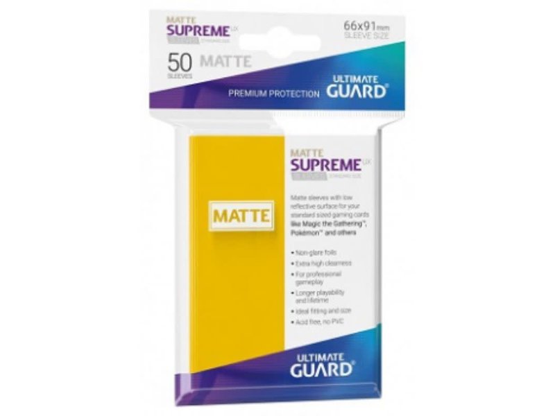 Ultimate Guard Ultimate Guard Sleeves Supreme Ux Matte Yellow 50Ct