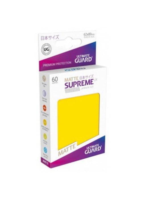 Ultimate Guard Sleeves Supreme Ux Small Matte Yellow 60Ct