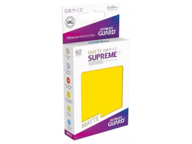 Ultimate Guard Ultimate Guard Sleeves Supreme Ux Small Matte Yellow 60Ct