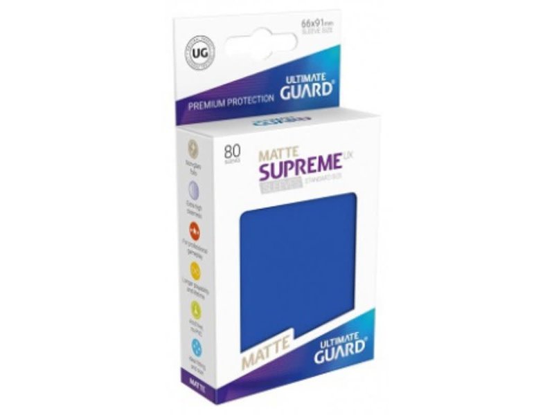 Ultimate Guard Ultimate Guard Sleeves Supreme Ux Matte Blue 80Ct