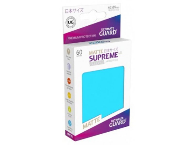 Ultimate Guard Ultimate Guard Sleeves Supreme Ux Small Matte Lt Blue 60Ct