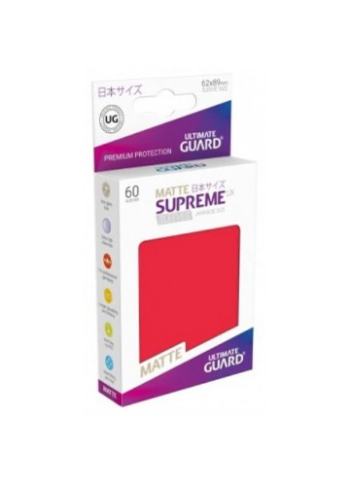 Ultimate Guard Sleeves Supreme Ux Small Matte Red 60Ct