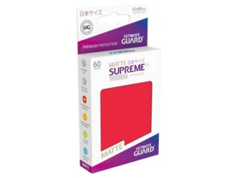 Ultimate Guard Ultimate Guard Sleeves Supreme Ux Small Matte Red 60Ct