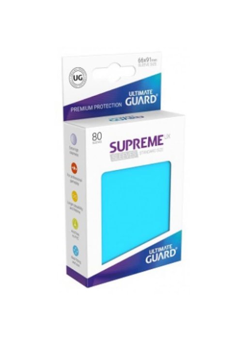 Ultimate Guard Sleeves Supreme Ux Lt Blue 80Ct