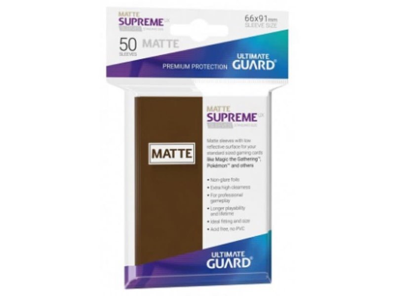 Ultimate Guard Ultimate Guard Sleeves Supreme Ux Matte Brown 50Ct