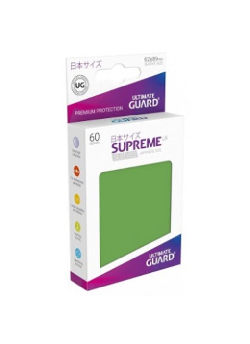 Ultimate Guard Sleeves Supreme Ux Small Green 60Ct