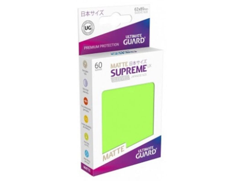 Ultimate Guard Ultimate Guard Sleeves Supreme Ux Small Matte Lt Green 60Ct