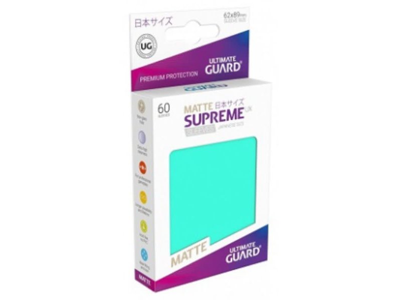 Ultimate Guard Ultimate Guard Sleeves Supreme Ux Small Matte Turquoise 60Ct