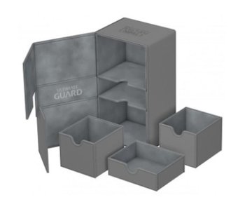 Ultimate Guard Twin Flip N Tray Deck Case Xenoskin Grey 200+