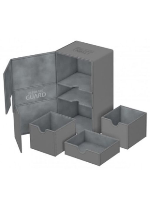 Ultimate Guard Twin Flip N Tray Deck Case Xenoskin Grey 200+
