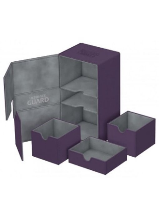 Ultimate Guard Twin Flip N Tray Deck Case Xenoskin Purple 200+