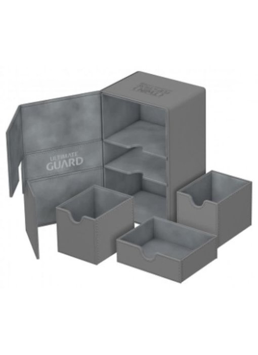 Ultimate Guard Twin Flip N Tray Deck Case Xenoskin Grey 160+