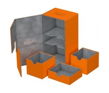 Ultimate Guard Twin Flip N Tray Deck Case Xenoskin Orange 200+