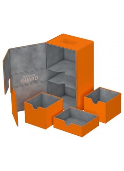 Ultimate Guard Twin Flip N Tray Deck Case Xenoskin Orange 200+