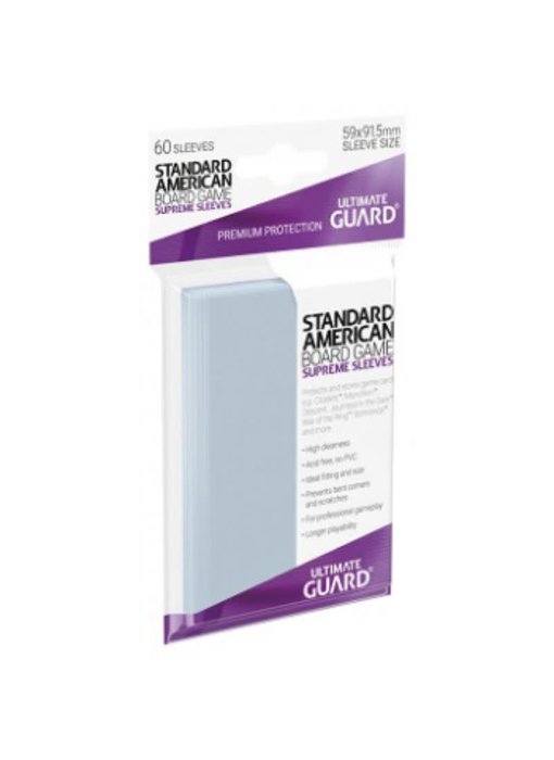 Ultimate Guard Sleeves Supreme Bg Cards Standard American 60Ct