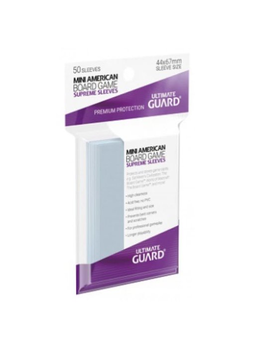 Ultimate Guard Sleeves Supreme Bg Cards Mini American 50Ct