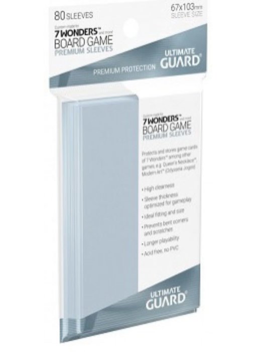Ultimate Guard Sleeves Premium Bg Cards 7 Wonders 80Ct