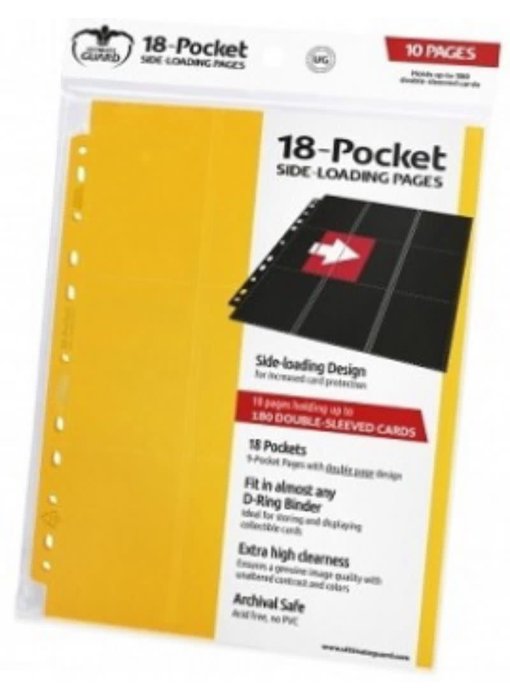 Ultimate Guard Supreme Pages Side-Loading 18-Pocket Yellow 10Ct