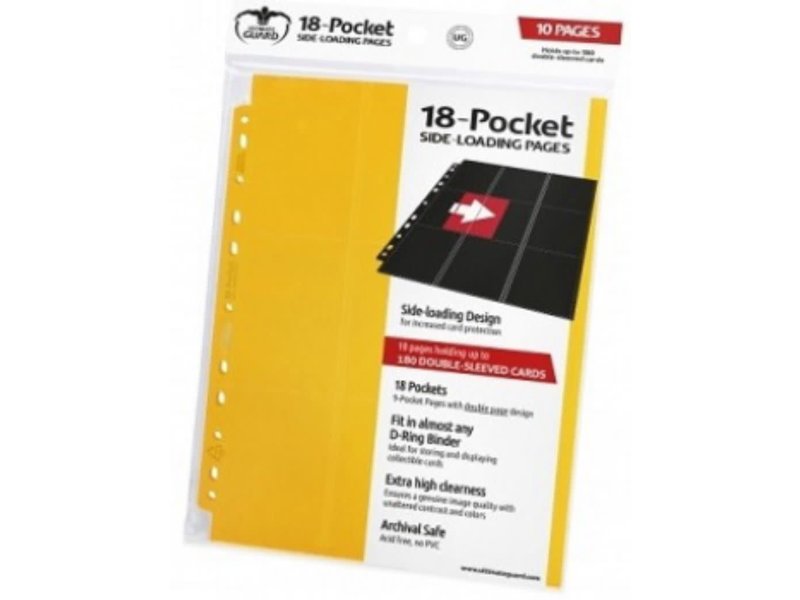 Ultimate Guard Ultimate Guard Supreme Pages Side-Loading 18-Pocket Yellow 10Ct