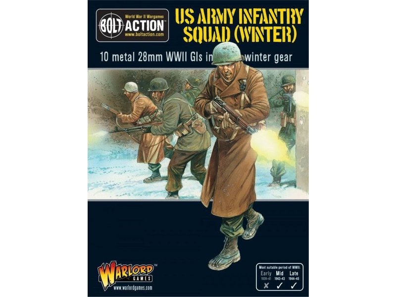 Warlord Games Bolt Action Us Army Infantry Squad In Winter Clothing