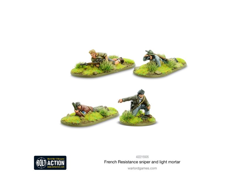 Warlord Games French Resistance Sniper and Light Mortar Teams