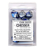 Chessex Gemini 10 * D10 Blue-Steel / White Chessex Dice (CHX26223)