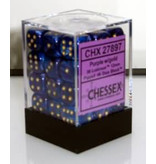 Chessex Lustrous 36 * D6 Purple / Gold 12mm Chessex Dice (CHX27897)