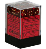 Chessex Scarab 36 * D6 Scarlet / Gold 12mm Chessex Dice (CHX27814)