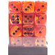 Vortex 36 * D6 Orange / Black 12mm Chessex Dice (CHX27833)