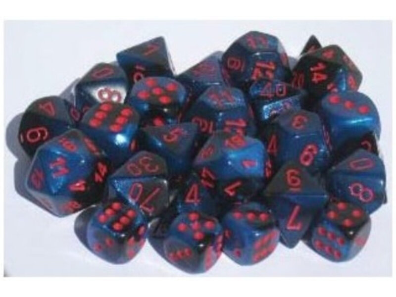 Chessex Gemini 10 * D10 Black-Starlight / Red Chessex Dice (CHX26258)