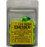 Chessex Gemini 10 * D10 Green-Yellow / Silver Chessex Dice (CHX26254)