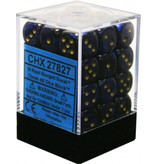 Chessex Scarab 36 * D6 Royal Blue / Gold 12mm Chessex Dice (CHX27827)
