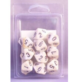 Chessex Marble 10 * D10 Ivory / Black Chessex Dice (CHX27202)