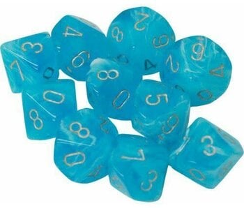 Luminary 10 * D10 Sky W / Silver Chessex Dice (CHX27366)