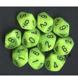 Chessex Vortex 10 * D10 Bright Green / Black Chessex Dice (CHX27230)