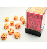 Chessex Festive 36 * D6 Sunburst / Red 12mm  Chessex Dice (CHX27853)