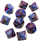 Chessex Gemini 10 * D10 Blue-Purple / Gold Chessex Dice (CHX26228)