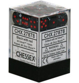 Chessex Velvet 36 * D6 Black / Red 12mm Chessex Dice (CHX27878)