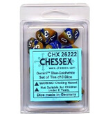 Chessex Gemini 10 * D10 Blue-Gold / White Chessex Dice (CHX26222)