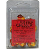 Chessex Gemini 10 * D10 Red-Yellow / Silver Chessex Dice (CHX26250)