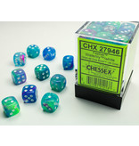 Chessex Festive 36 * D6 Waterlily / White 12mm Chessex Dice (CHX27946)